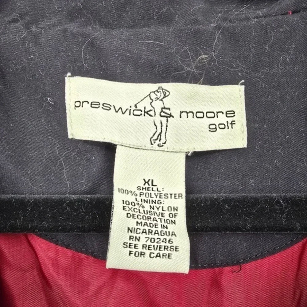 Preswick & Moore Golf Pullover Jacket Parrot Embroidered Lightweight XL - Picture 5 of 10